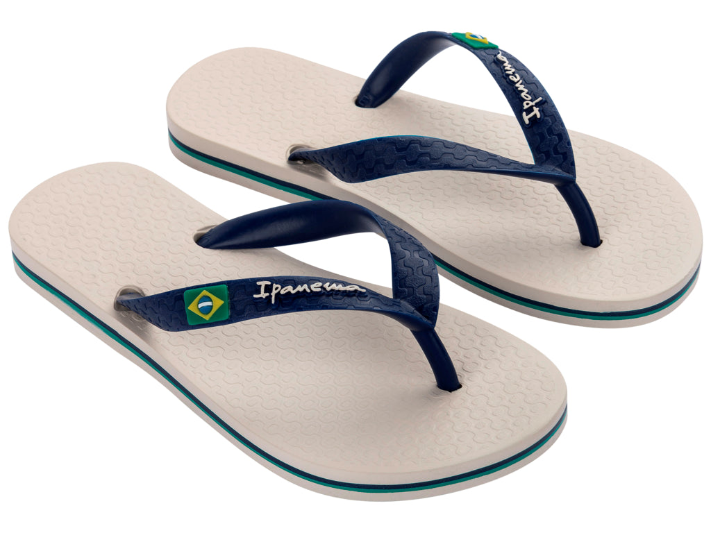 Unisexs Ipanema Classic Brasil Kids van Ipanema in de kleur Beige/Blue in maat 38.