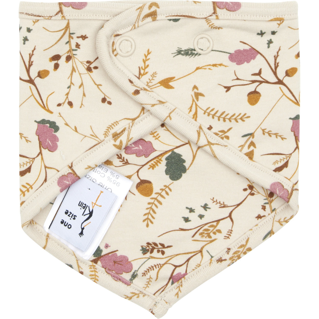 Meisjes Bibs van Klein Baby in de kleur AOP Flower/Acorn in maat One size.