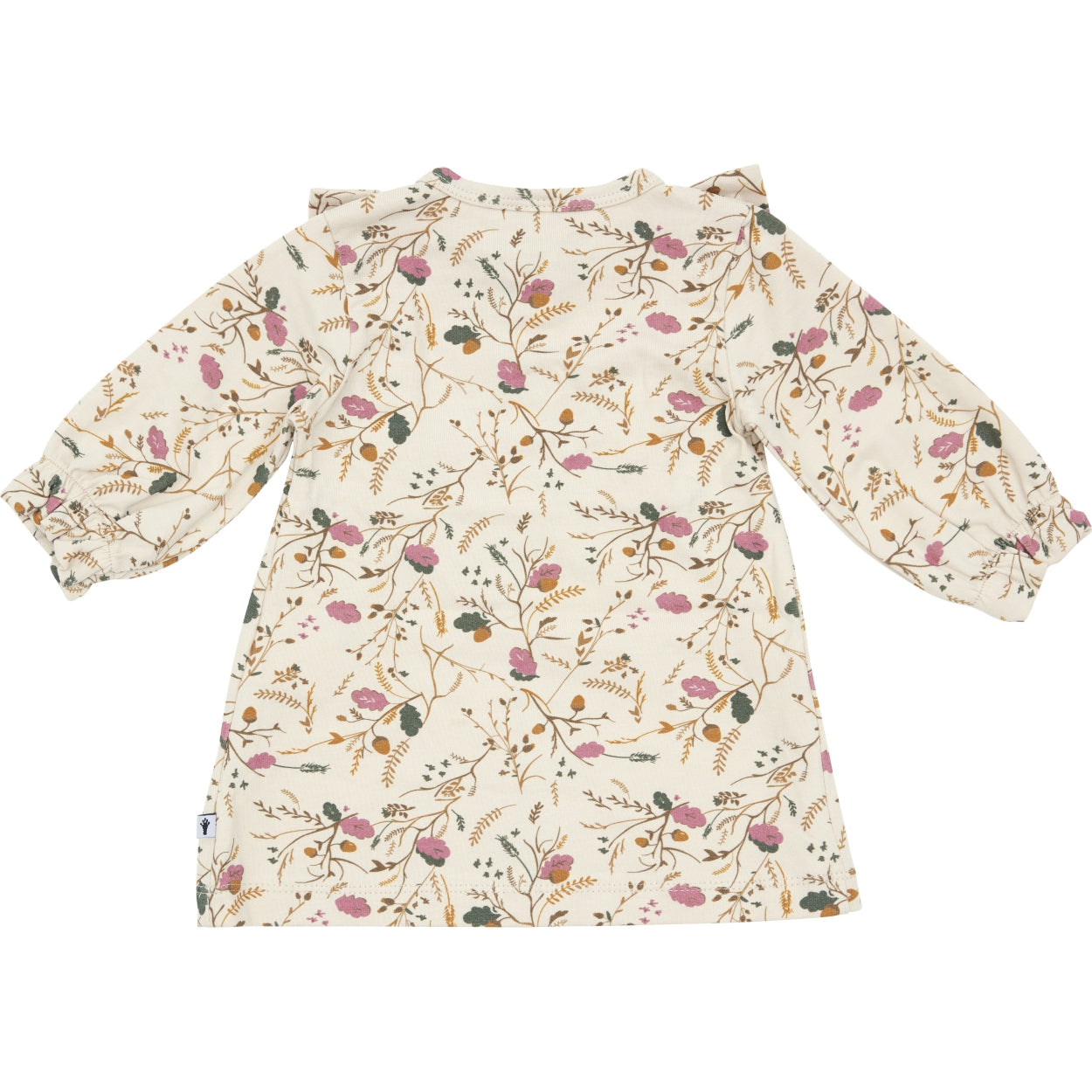 Meisjes Dress Ruffle van Klein Baby in de kleur AOP Flower/Acorn in maat 74.