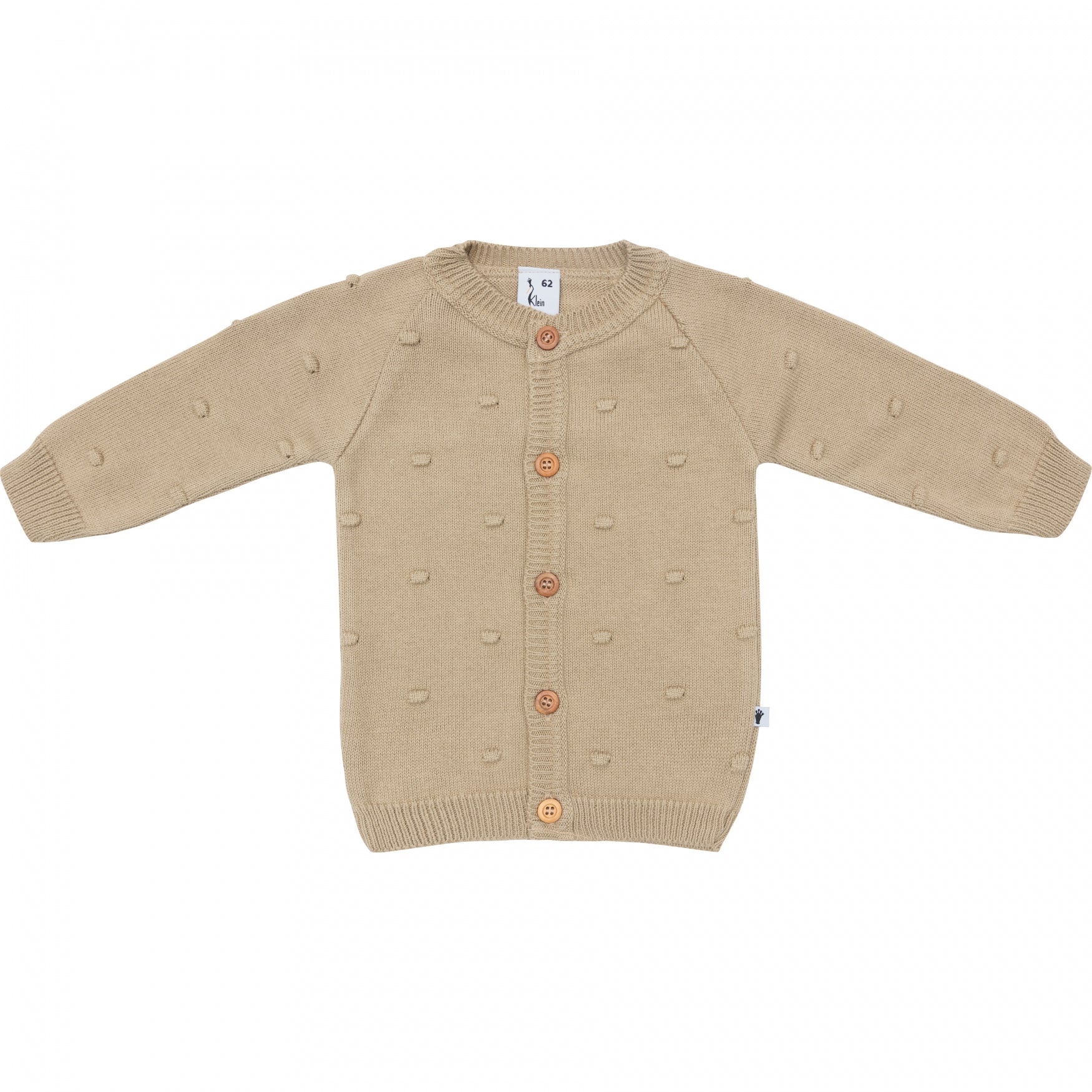 Meisjes Cardigan Dot van Klein Baby in de kleur Twill Green in maat 74.