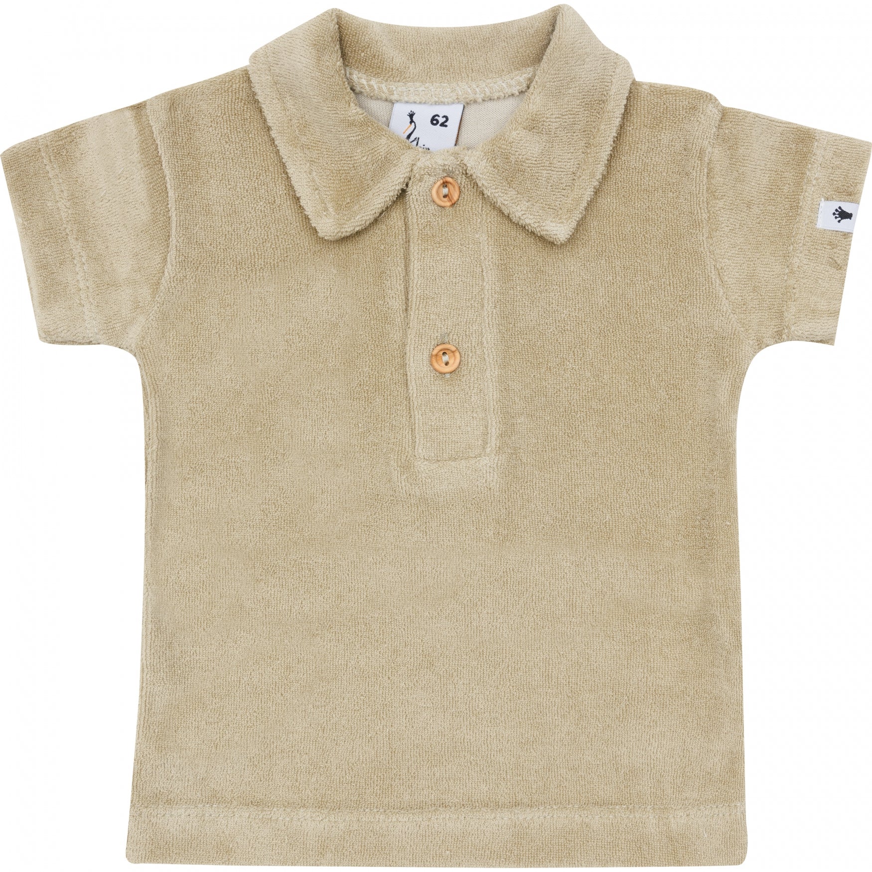 Jongens Polo Terry van Klein Baby in de kleur Twill Green in maat 74.