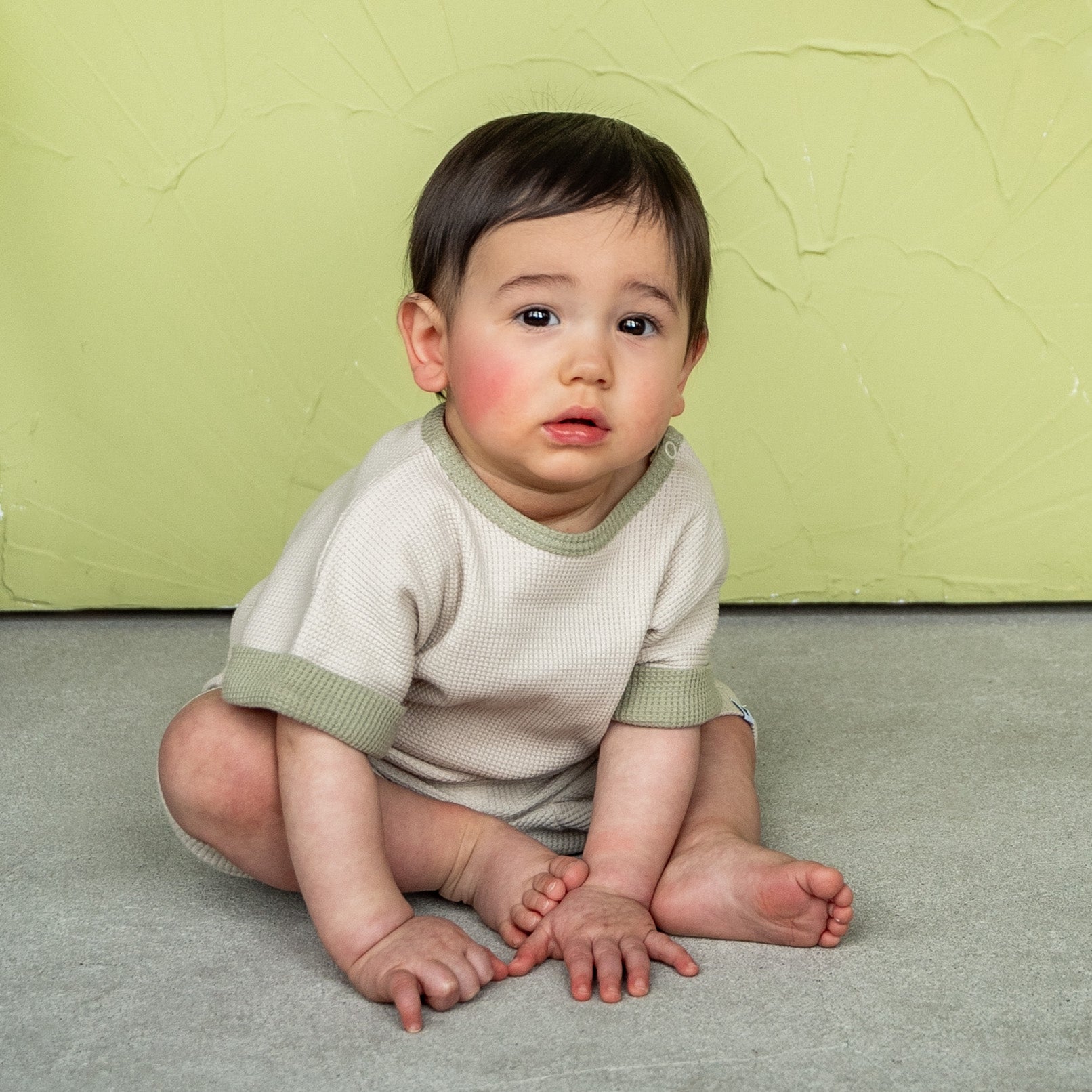 Jongens T-Shirt Butterfly Waffle van Klein Baby in de kleur Ancient Scroll in maat 74.