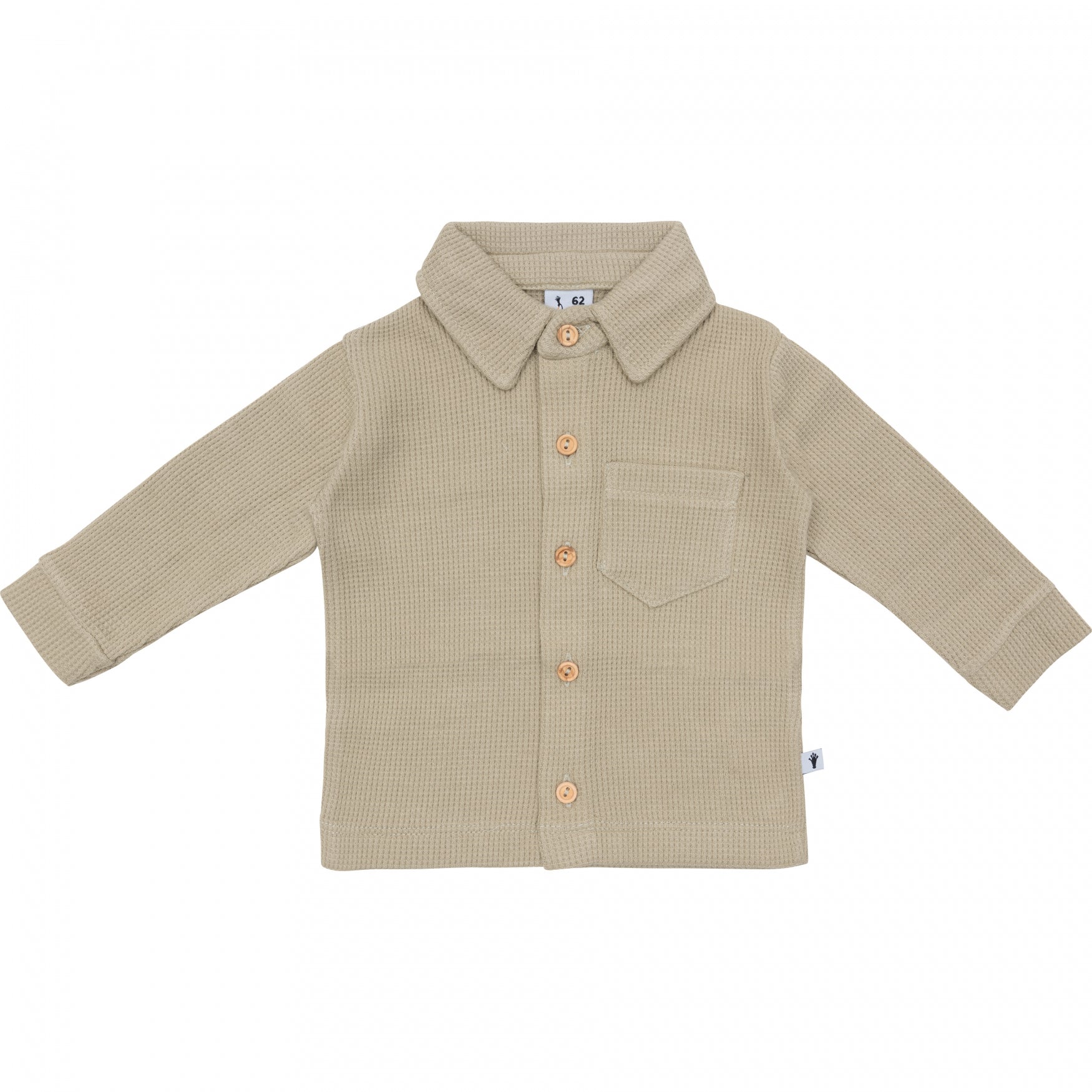 Jongens Shirt Waffle van Klein Baby in de kleur Twill Green in maat 74.
