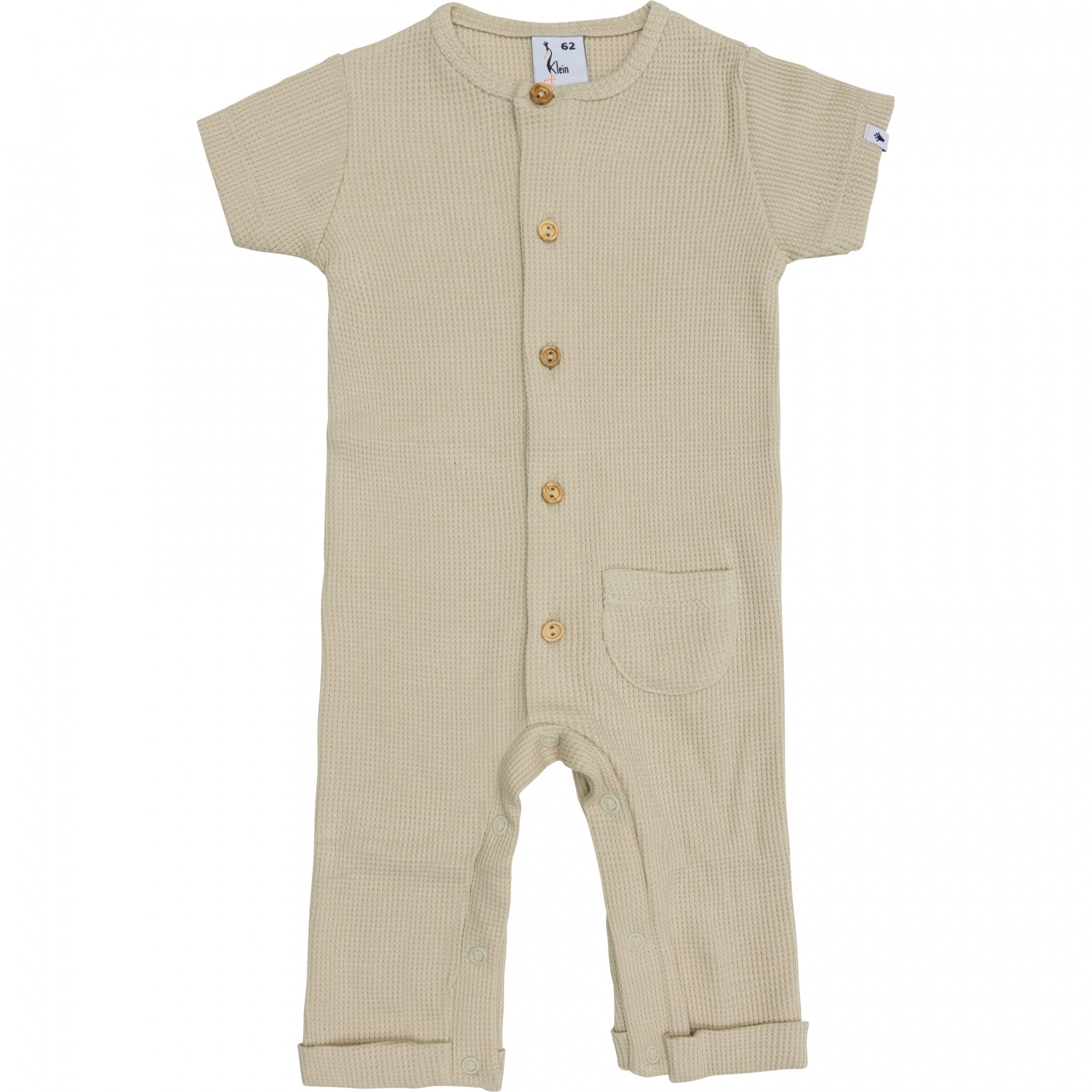 Jongens Jumpsuit Waffle van Klein Baby in de kleur Twill Green in maat 74.