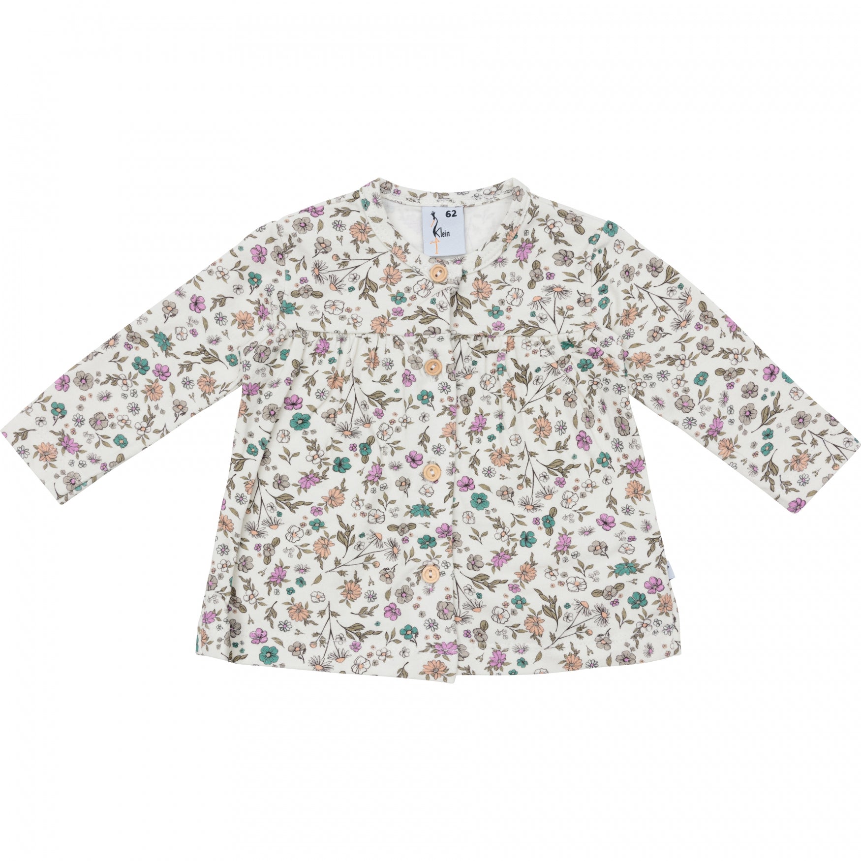 Meisjes Cardigan A-Line van Klein Baby in de kleur AOP Flower SS24 in maat 74.