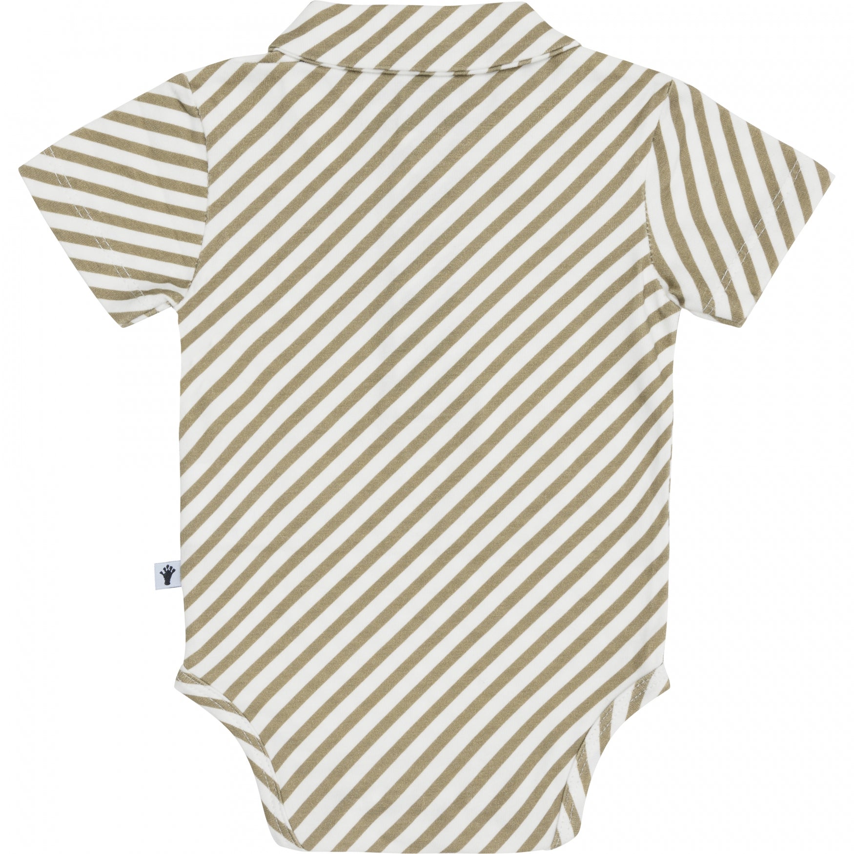 Jongens Polobody van Klein Baby in de kleur Stripe Off White/Twill in maat 74.