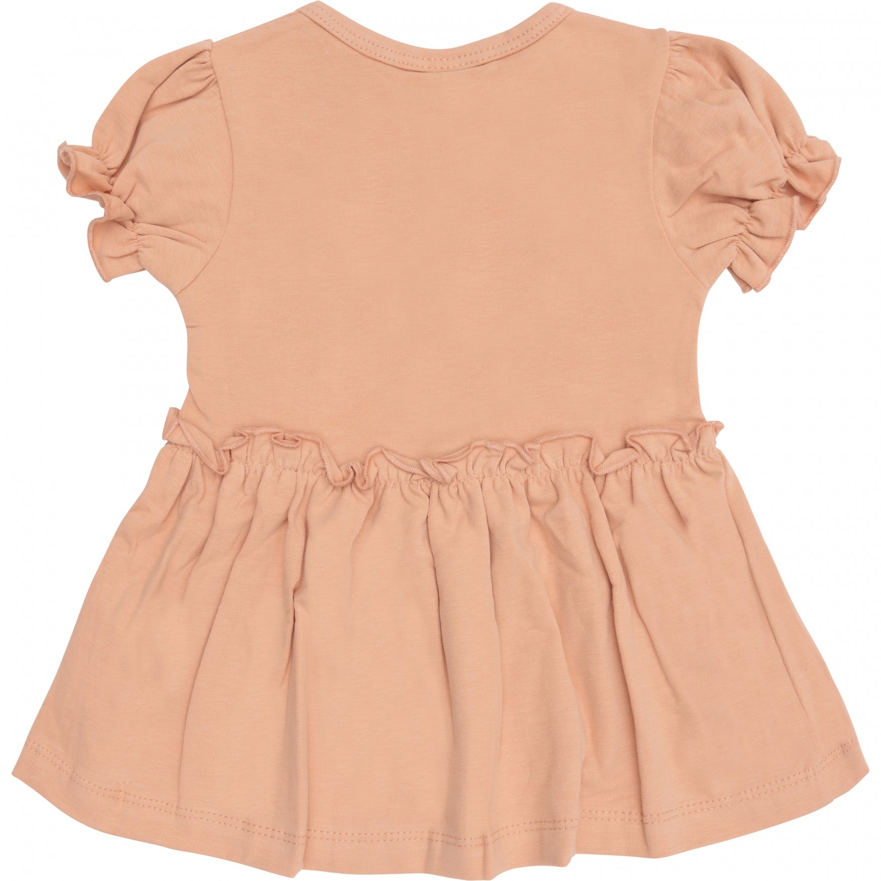 Meisjes Dress Ruffle Shortsleeve van Klein Baby in de kleur Dusty Coral in maat 74.