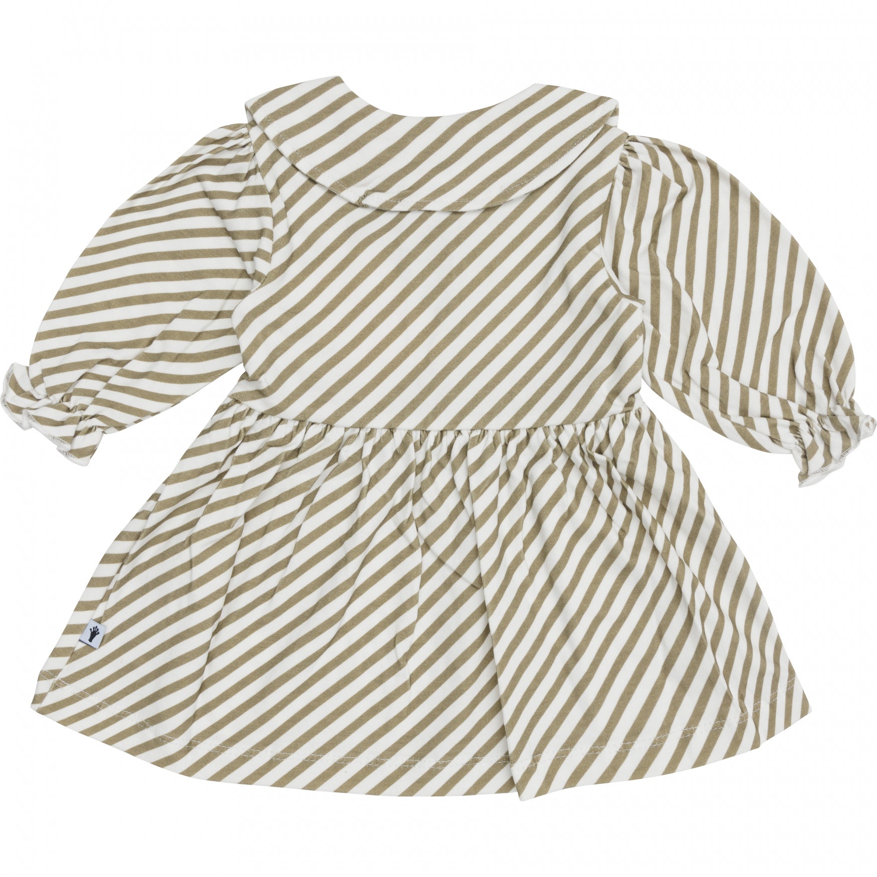 Meisjes Dress Polo Longsleeve van Klein Baby in de kleur Stripe Off White/Twill in maat 74.