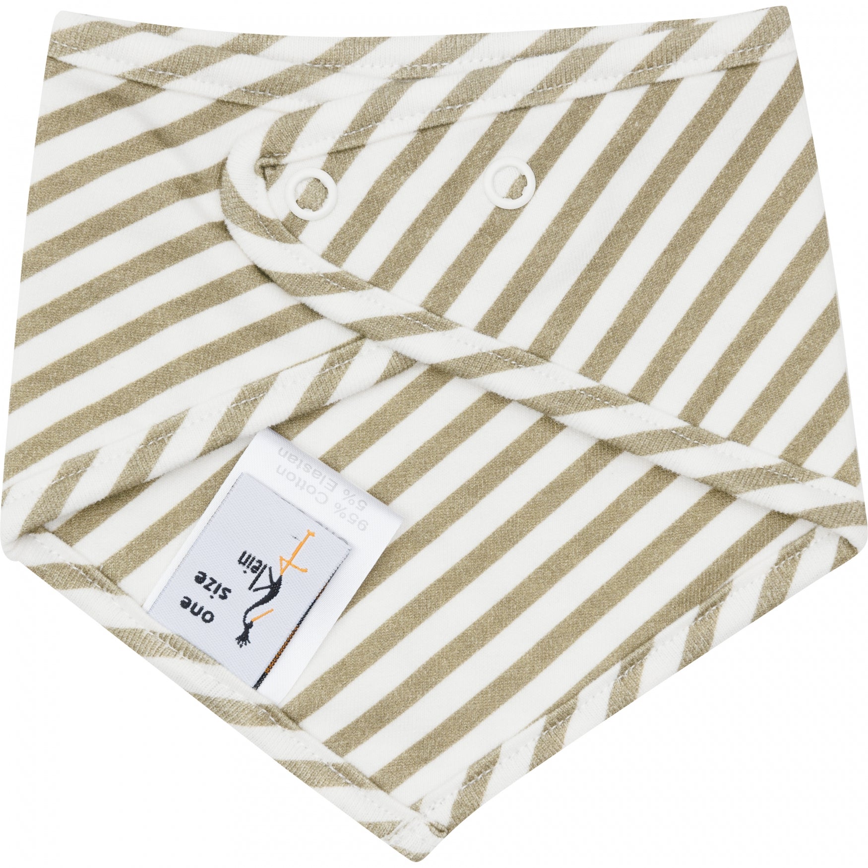 Jongens Bib van Klein Baby in de kleur Stripe Off White/Twill in maat One size.