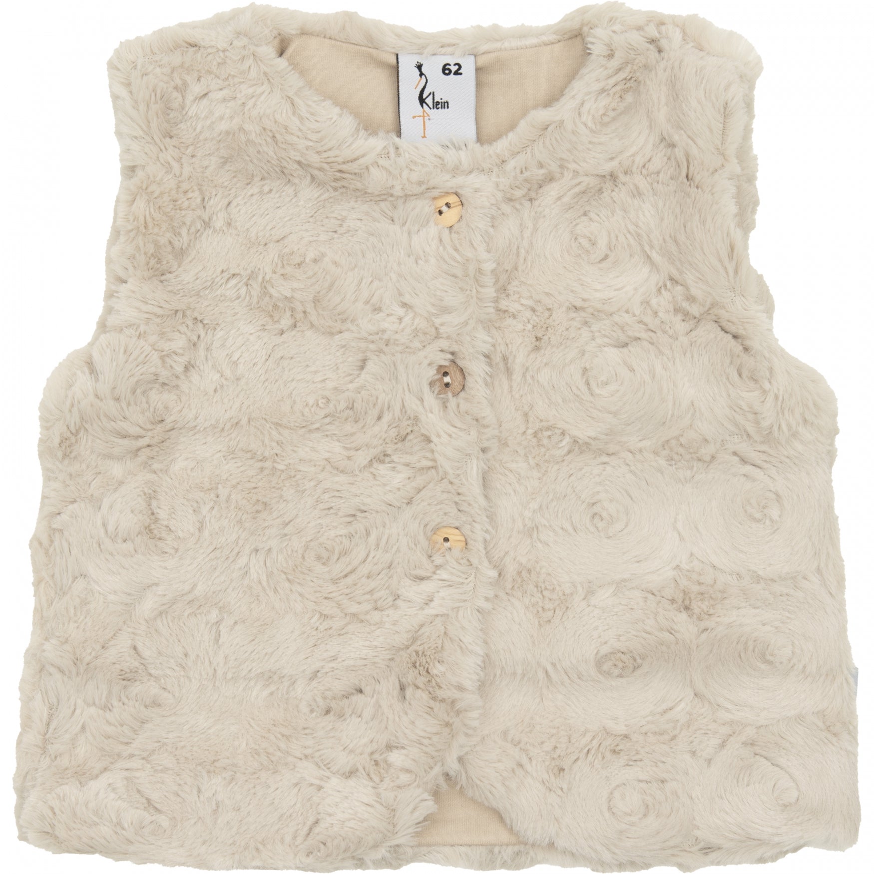 Meisjes Gilet van Klein Baby in de kleur Off White in maat 74.