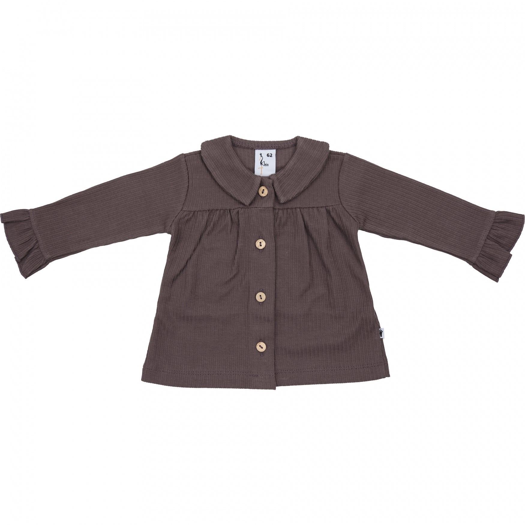 Meisjes Cardigan Collar Rib van Klein Baby in de kleur Purple in maat 74.