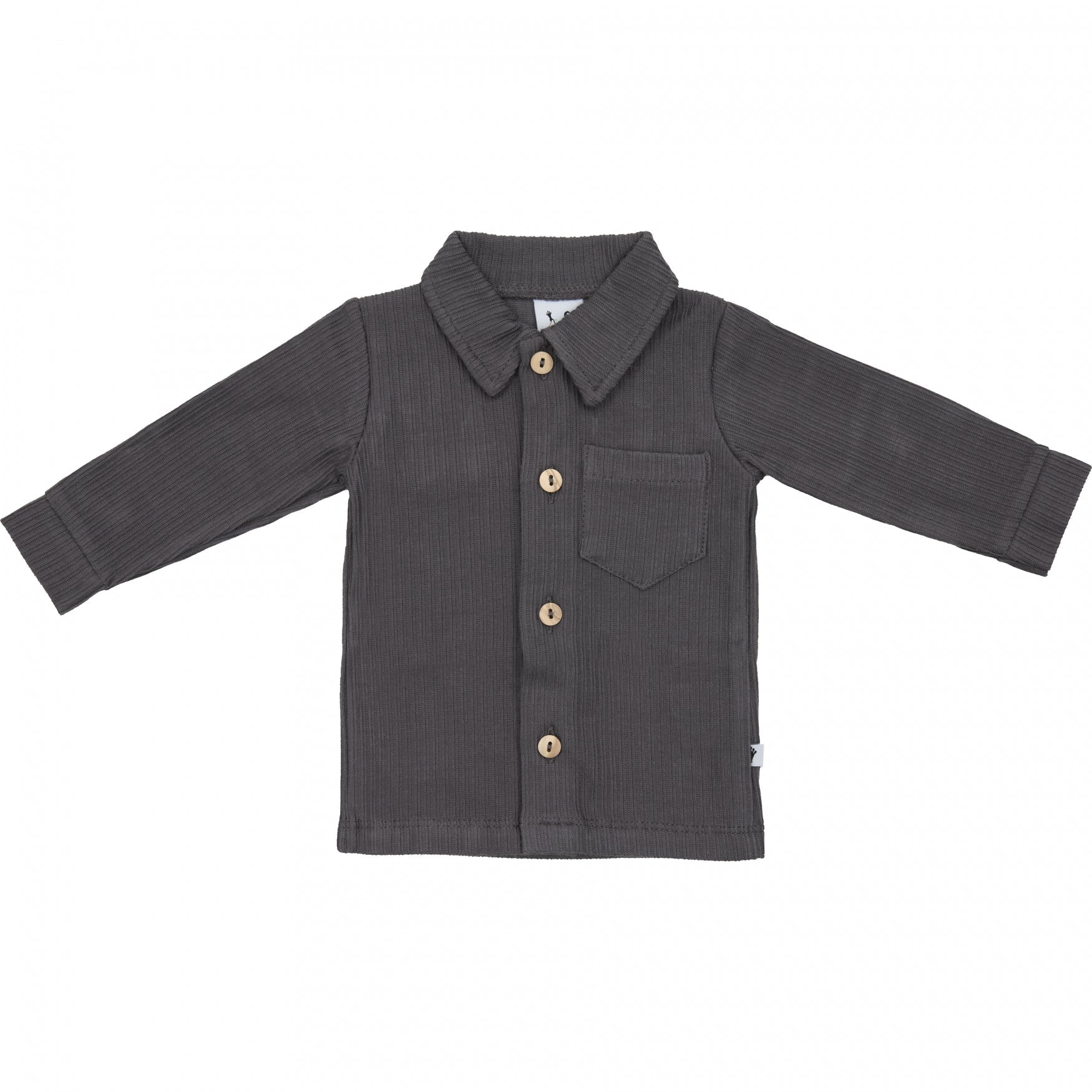 Jongens Blouse Rib van Klein Baby in de kleur Grey in maat 74.