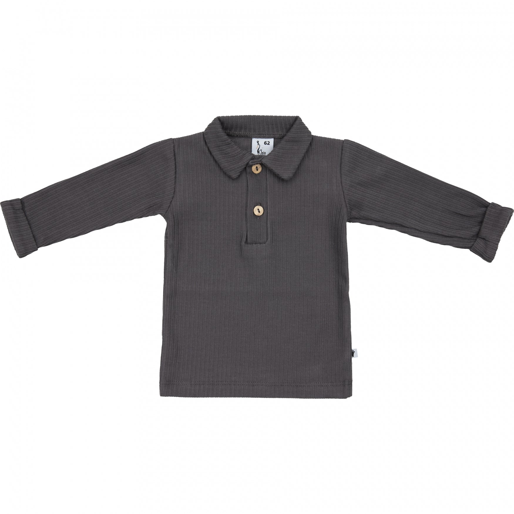 Jongens Polo Shirt Rib van Klein Baby in de kleur Grey in maat 74.
