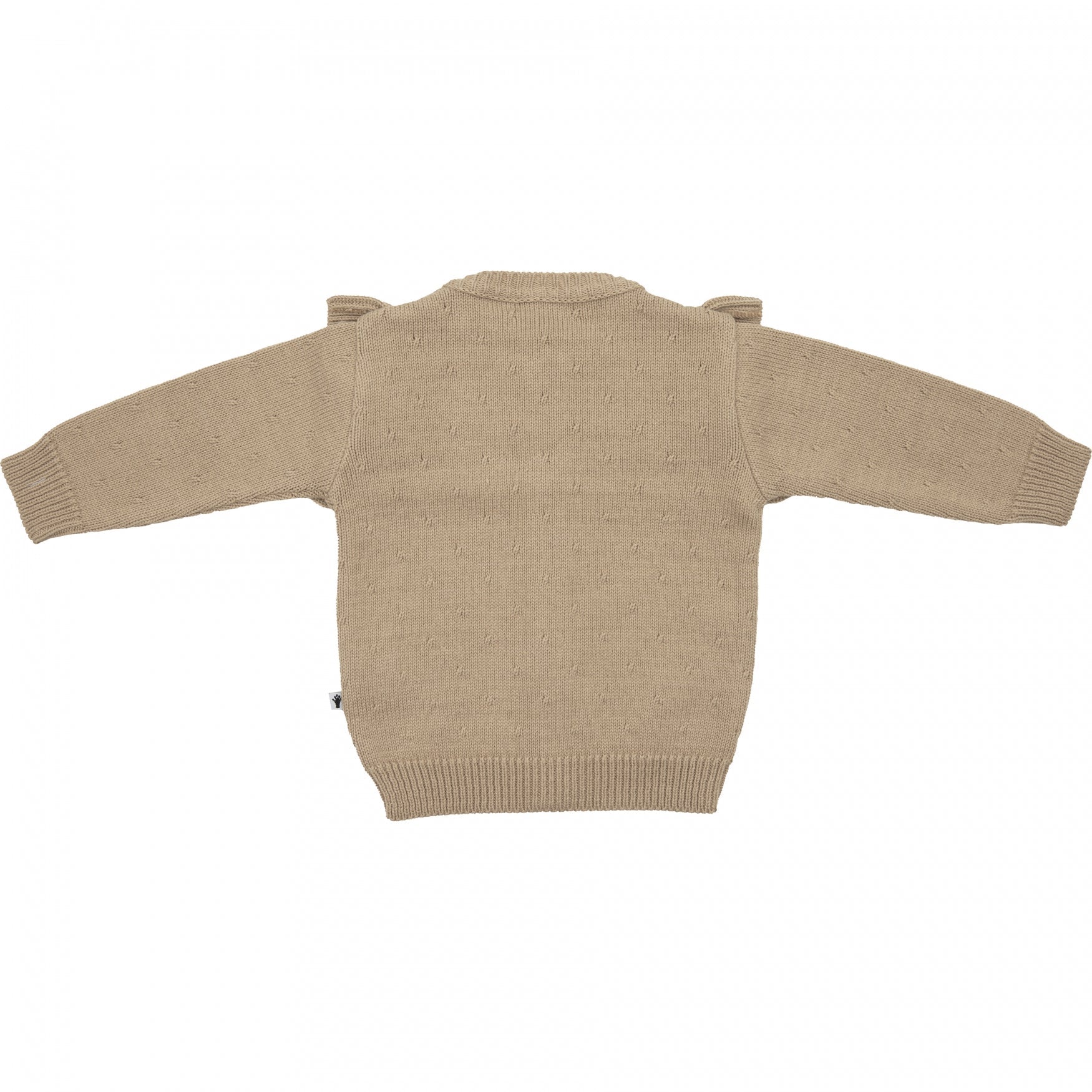 Meisjes Knitted Cardigan Ruffle van Klein Baby in de kleur Filipe Beige in maat 74.
