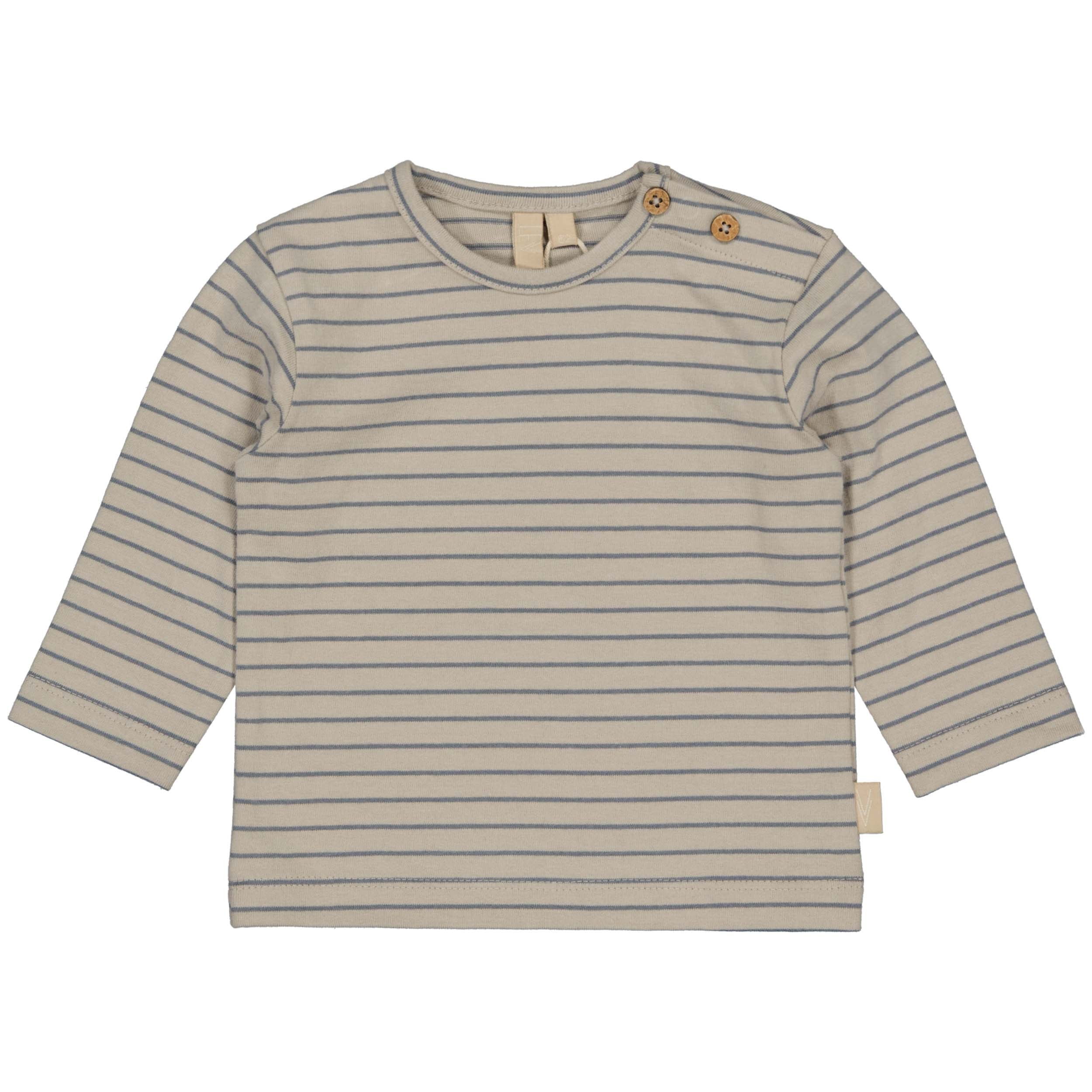 Jongens Longsleeve LAURENS van Levv Newborn in de kleur AOP Light Grey Stripe in maat 74.
