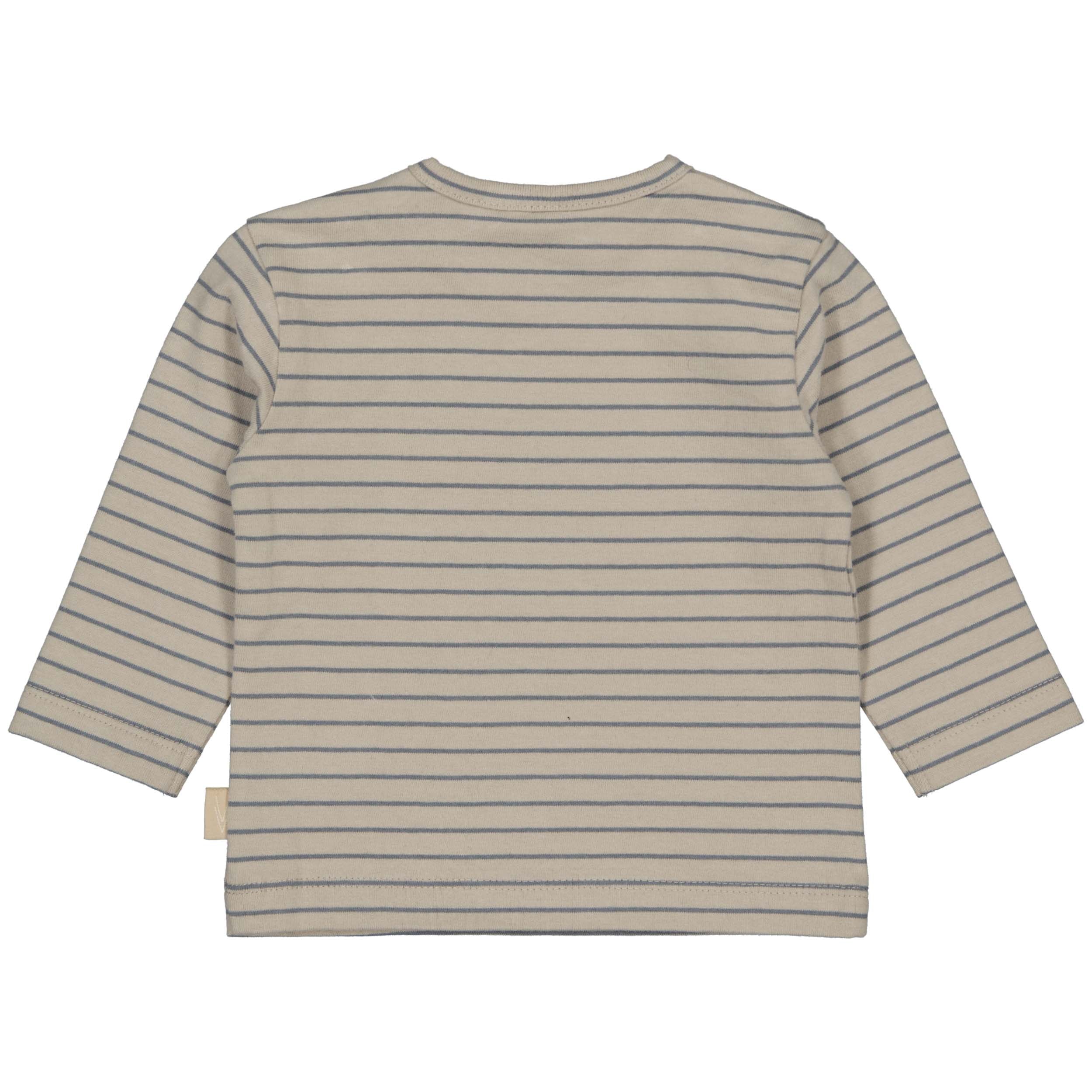 Jongens Longsleeve LAURENS van Levv Newborn in de kleur AOP Light Grey Stripe in maat 74.