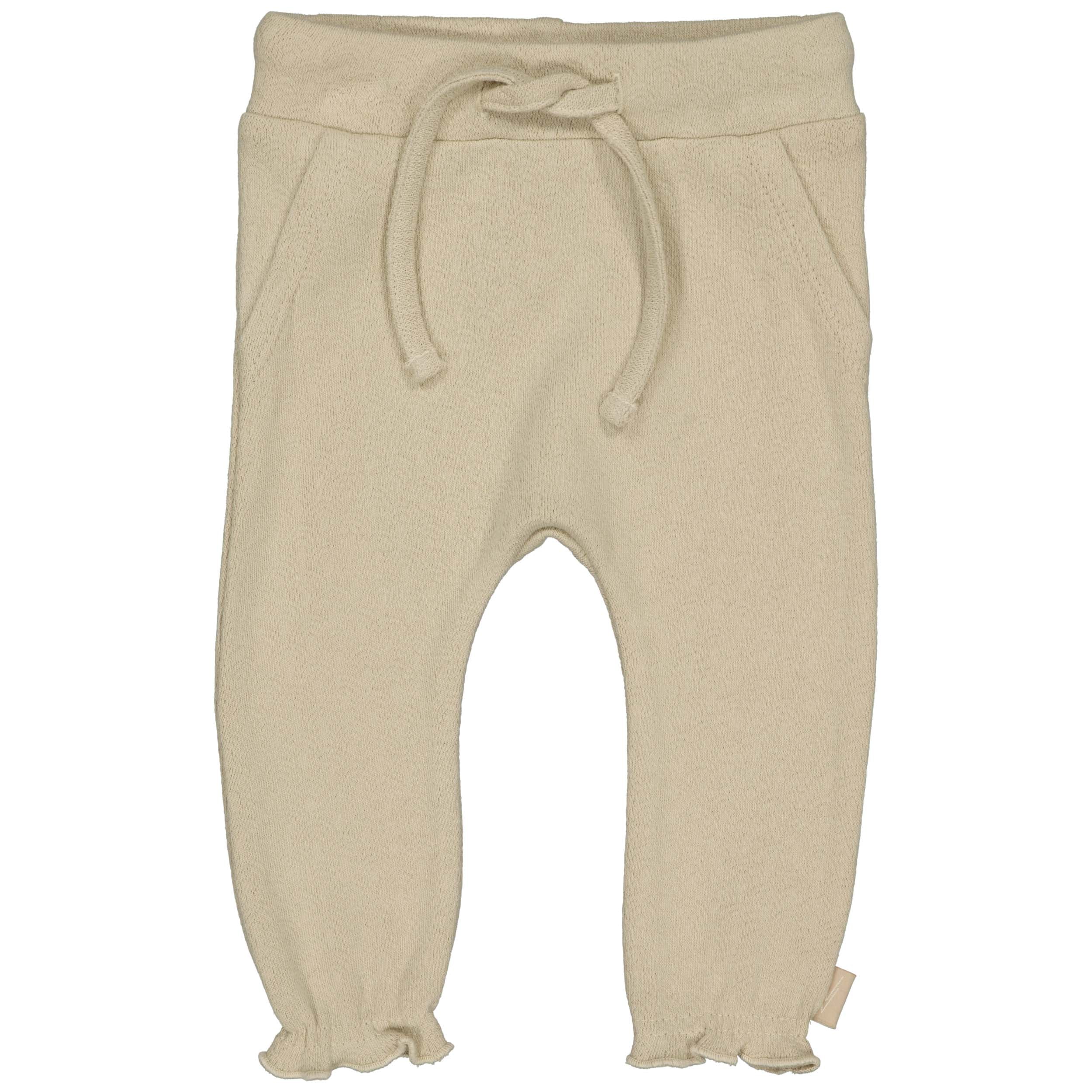 Meisjes Pants LELIE van Levv Newborn in de kleur Beige in maat 74.