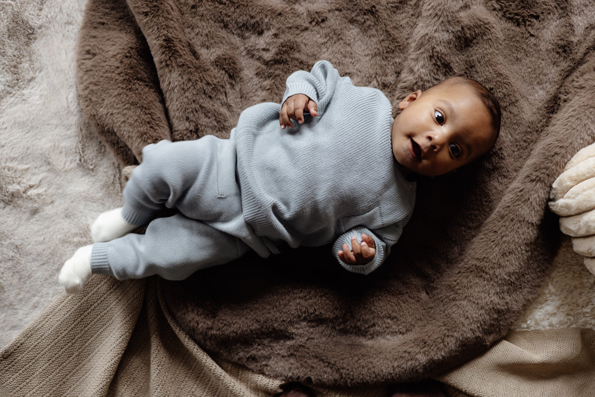 Jongens Pants LORENZO van Levv Newborn in de kleur Blue Grey in maat 74.