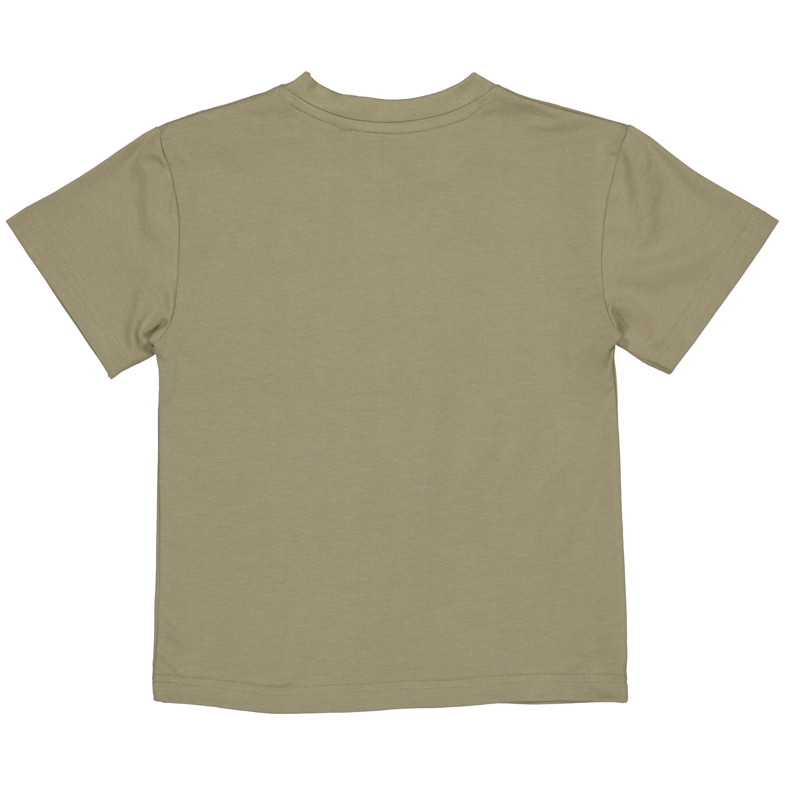 Jongens SHIRT SEB van Little Levv in de kleur Khaki Green in maat 128.
