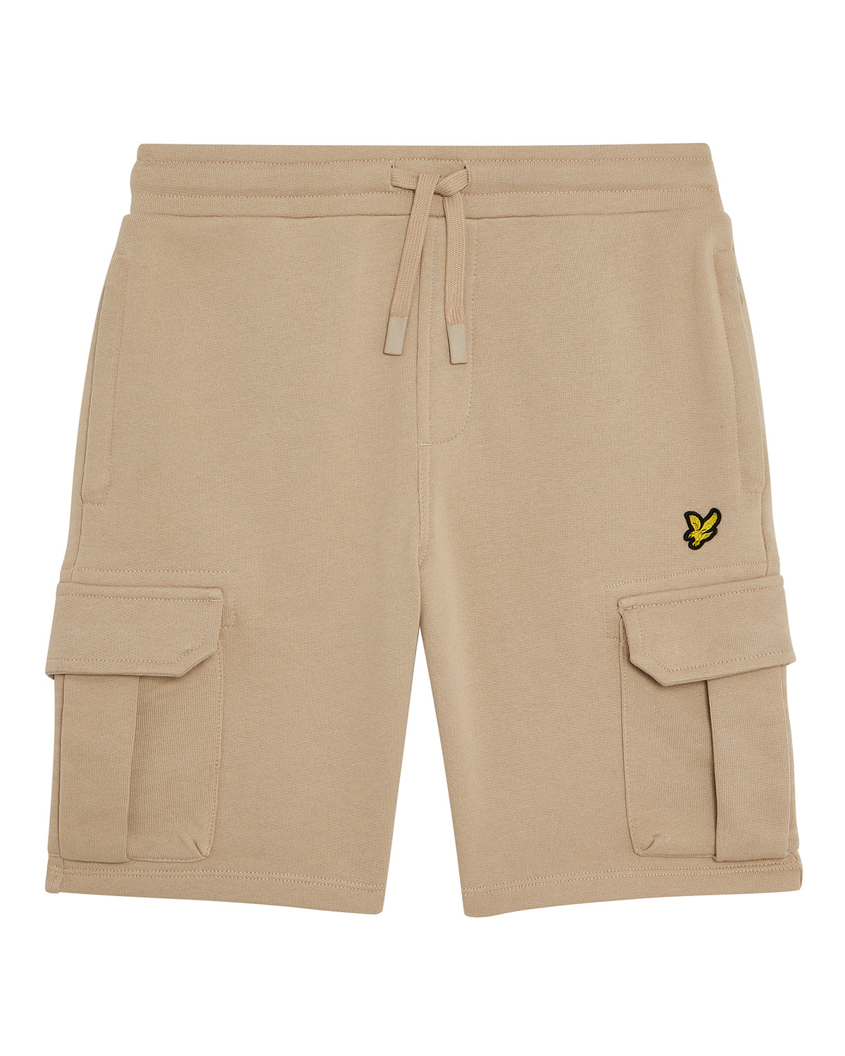 Jongens Cargo Sweat Short van Lyle & Scott in de kleur Z151 Stone in maat 170-176.
