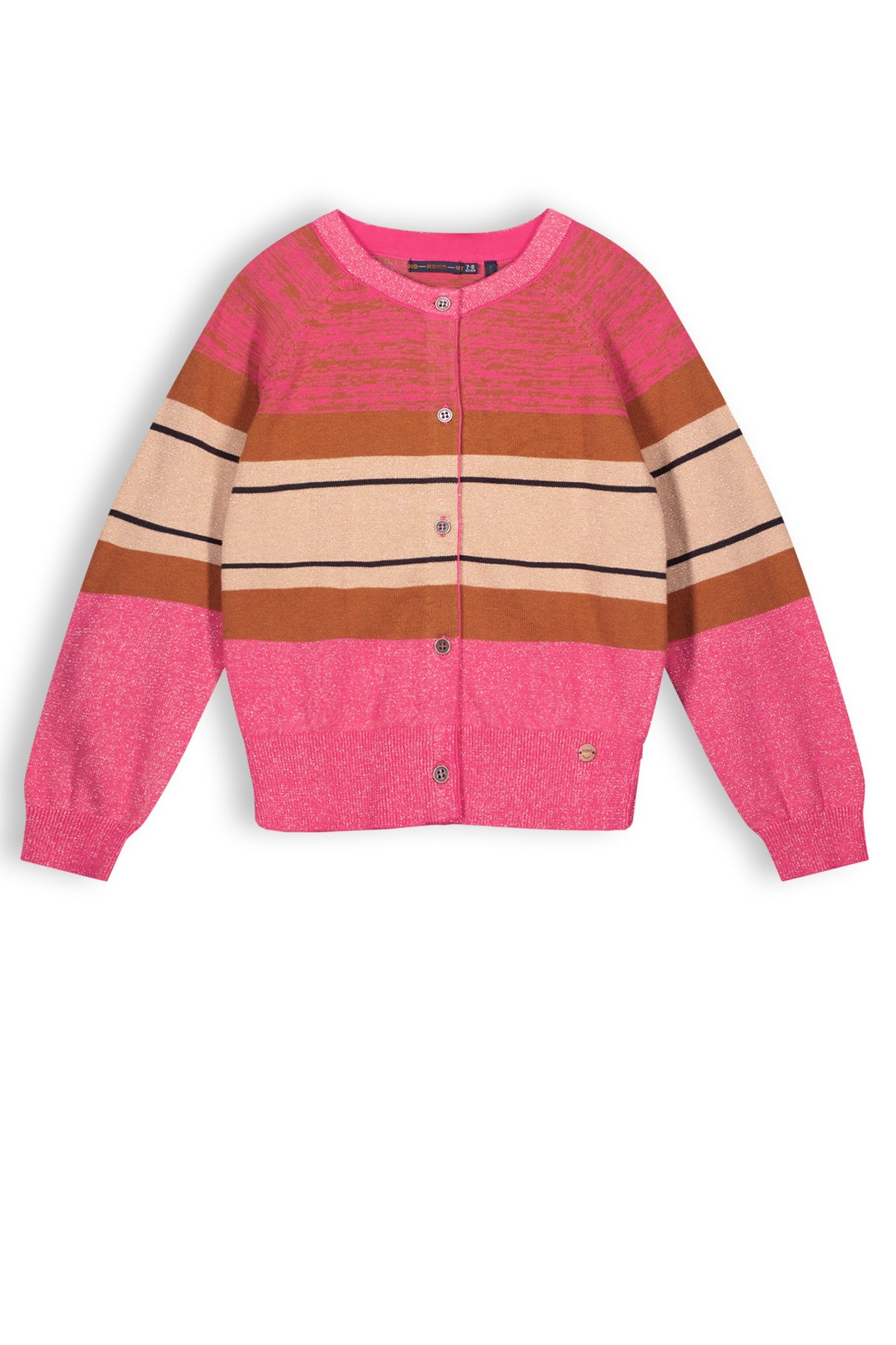 NoNo Kimmy girls button up cardigan pink