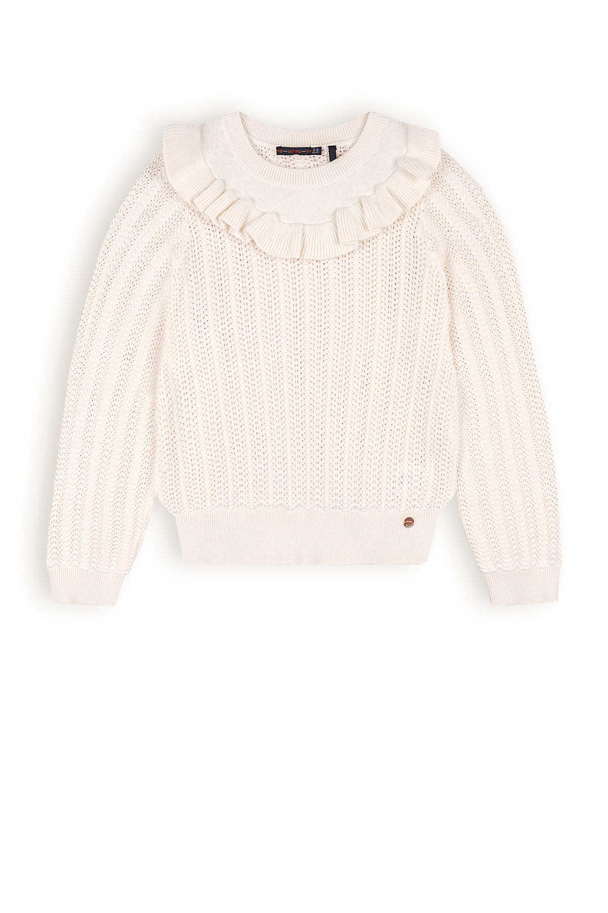 NoNo Kerala Ajour Knitted Sweater With Ruffle