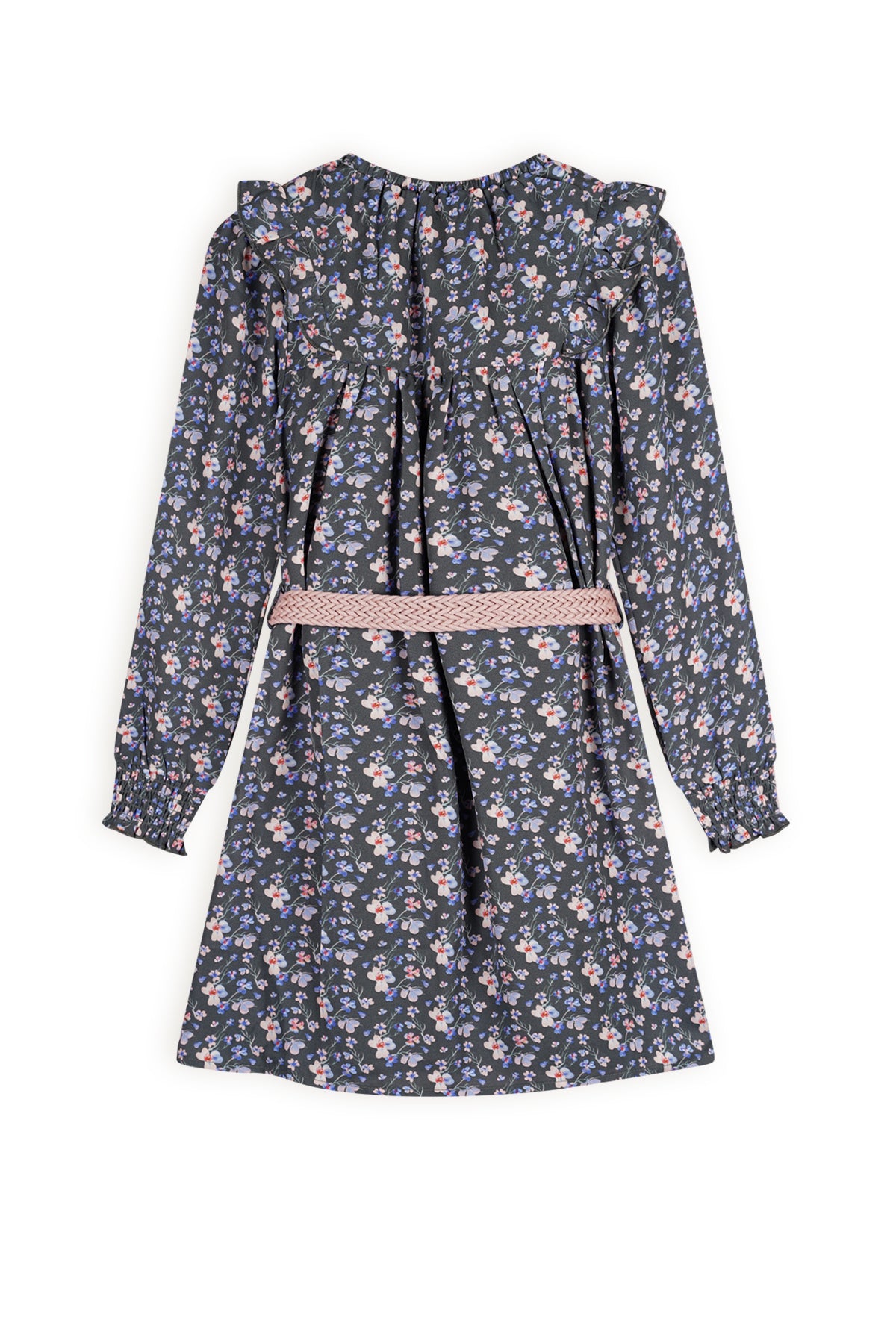 NoNo Maan AOP Watercolor dress with belt