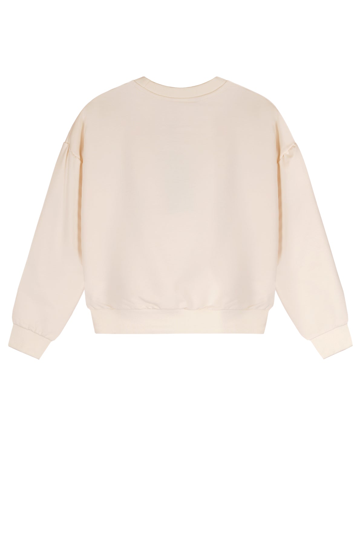 Meisjes Kimas sweater with embroidery at chest van NoNo in de kleur Pearled Ivory in maat 134-140.