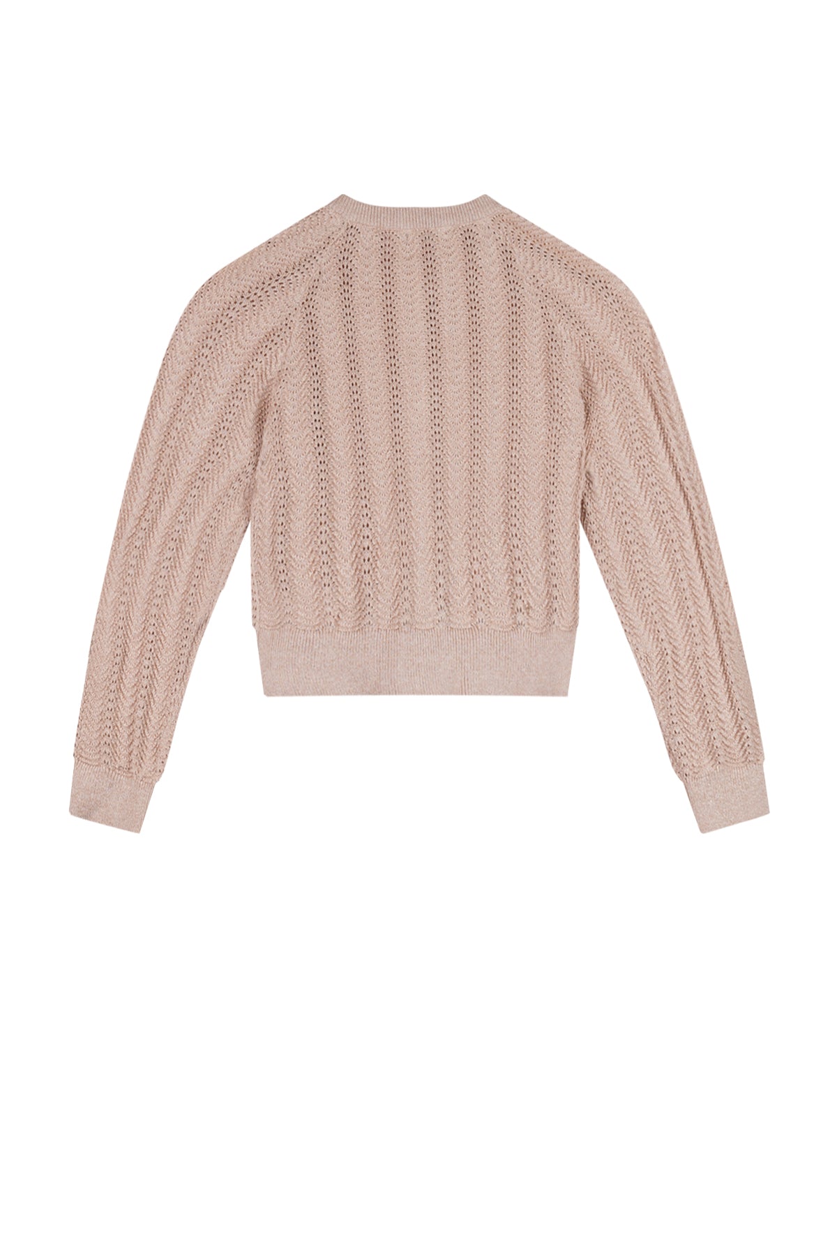 NoNo Anais crochet knitted cardigan with lurex