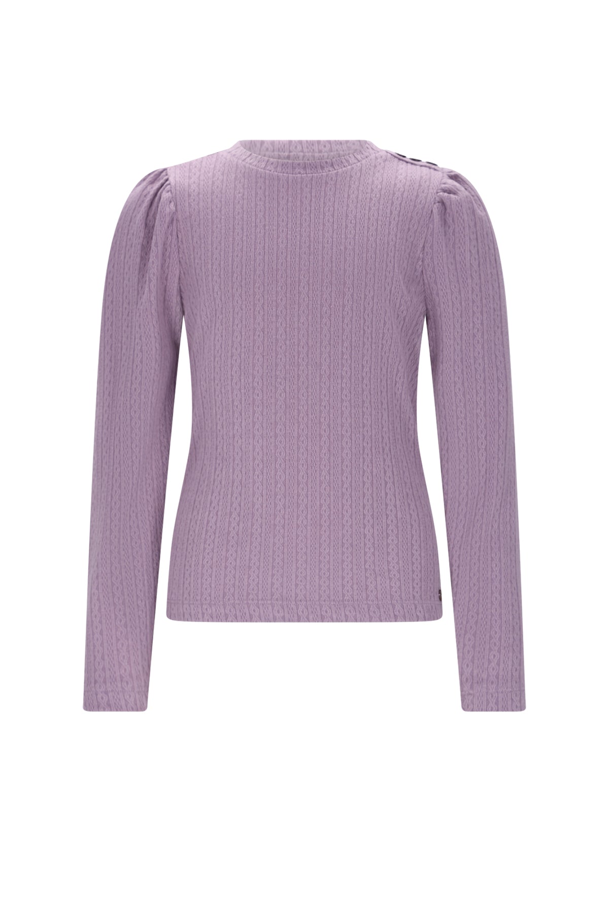 Meisjes Kiva Fancy Knit Jersey van NoNo in de kleur Lupine Lilac in maat 134-140.