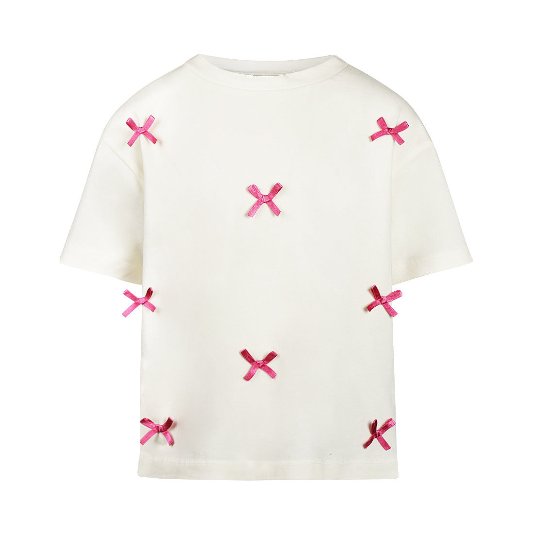 Meisjes T-shirt, loose fit van No Way Monday in de kleur Off white in maat 164.