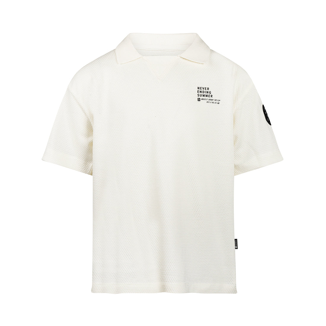 Jongens Polo shirt, loose fit van No Way Monday in de kleur Off white in maat 164.