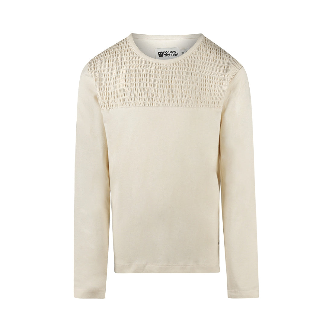 Meisjes T-shirt ls van No Way Monday in de kleur Off white in maat 164.