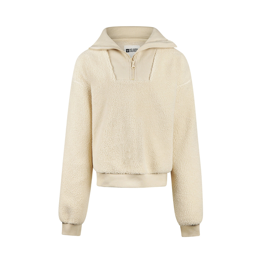 Meisjes Sweater dropped shoulder van No Way Monday in de kleur Beige in maat 164.
