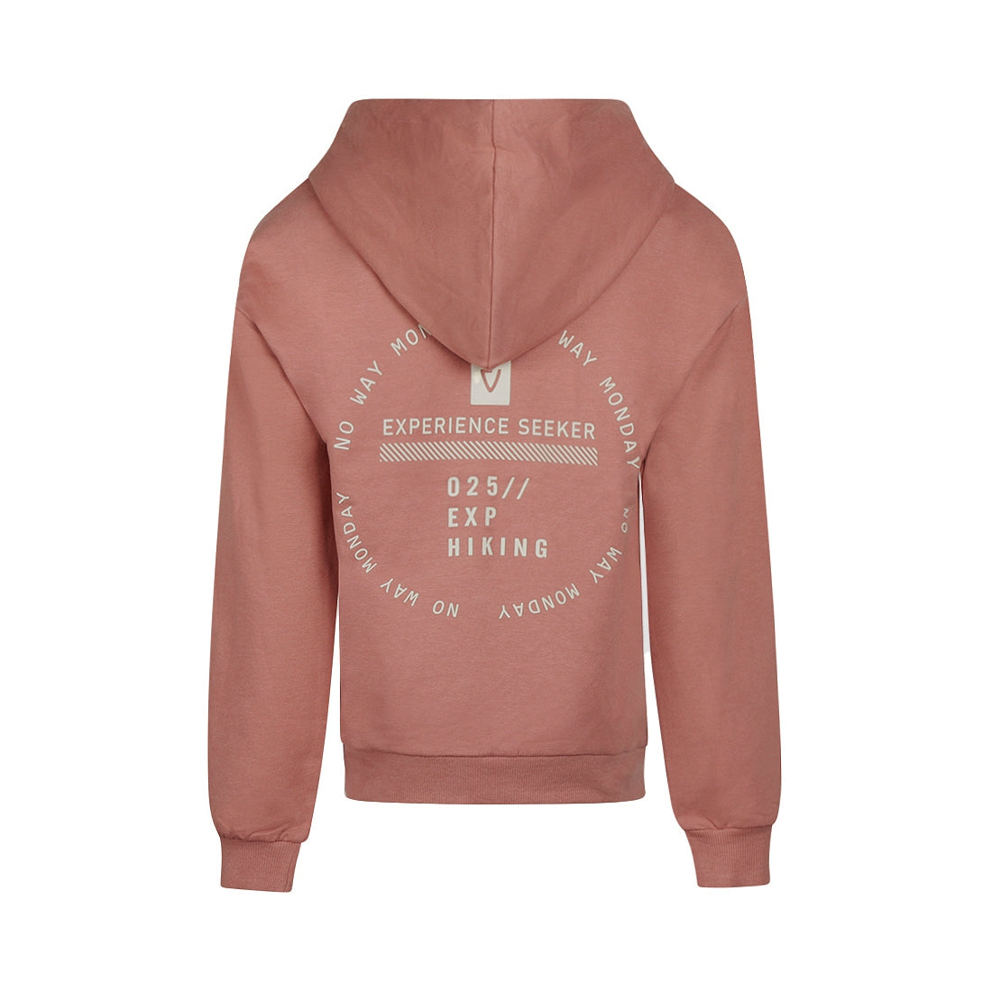 Jongens Sweater with hood dropped shoulder van No Way Monday in de kleur Faded red in maat 164.