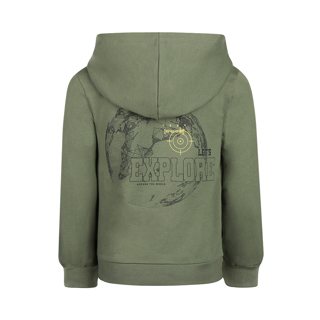 Jongens Sweater with hood van Koko Noko in de kleur Green in maat 128.