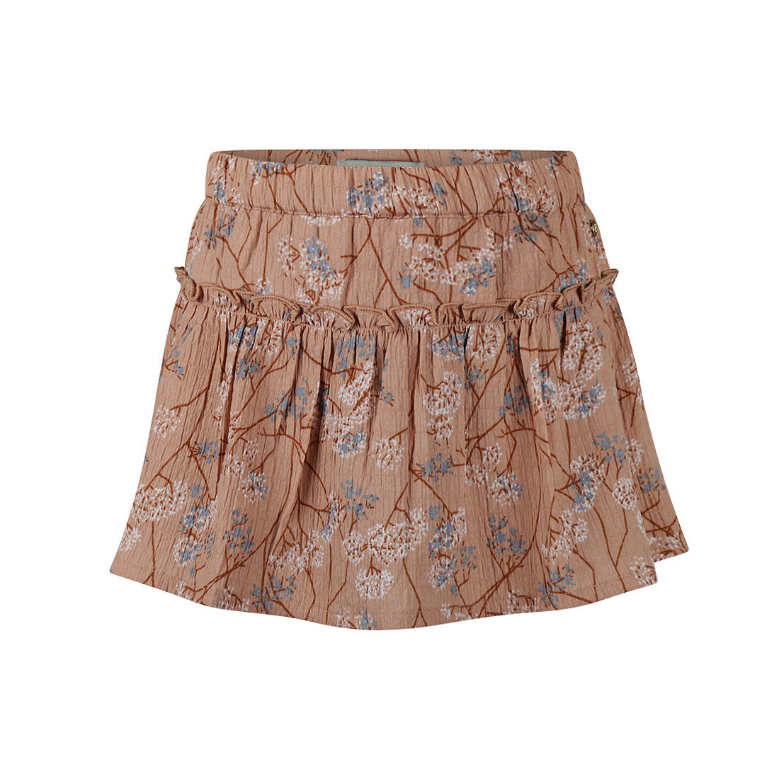 Meisjes Skirt with shorts van Koko Noko in de kleur Caramel brown in maat 128.