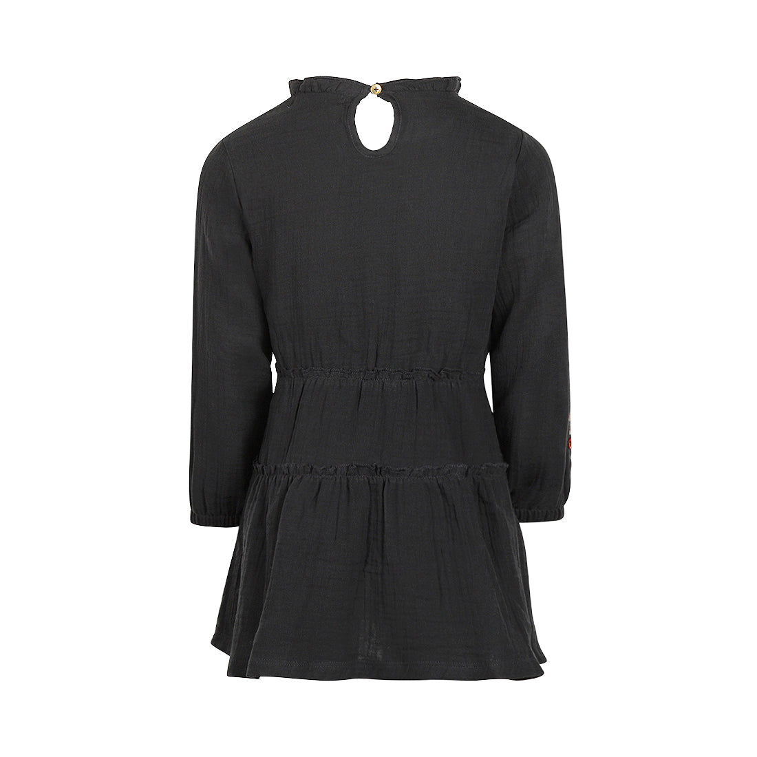 Meisjes Dress ls van Koko Noko in de kleur Faded black in maat 128.