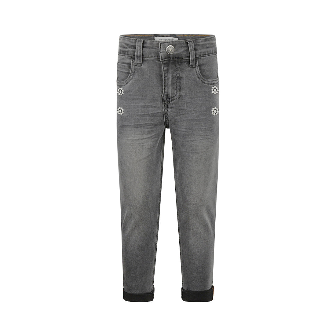 Meisjes Jeans loose fit van Koko Noko in de kleur Black jeans in maat 128.