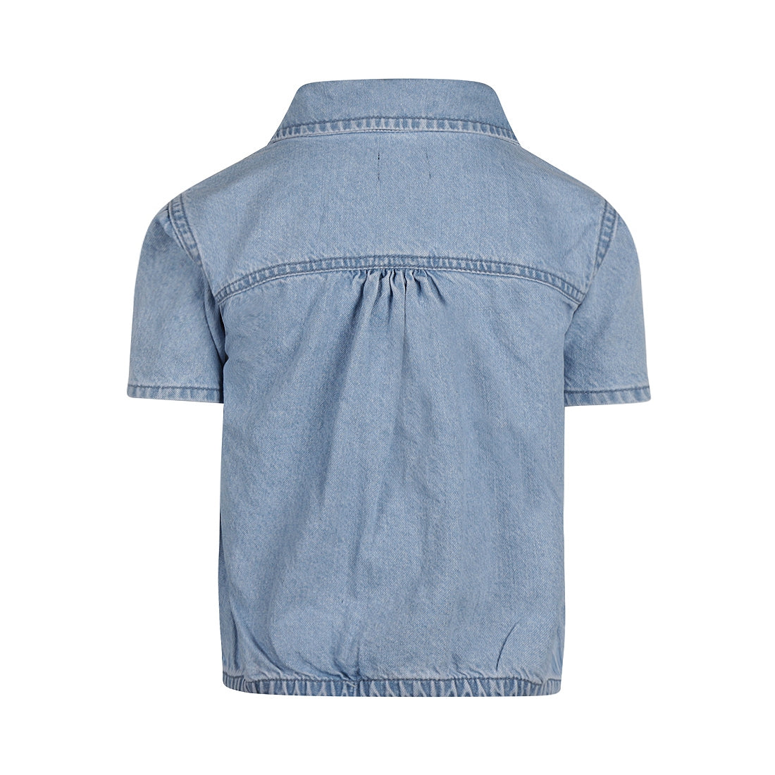 Meisjes Jeans blouse ss van No Way Monday in de kleur Blue jeans in maat 164.