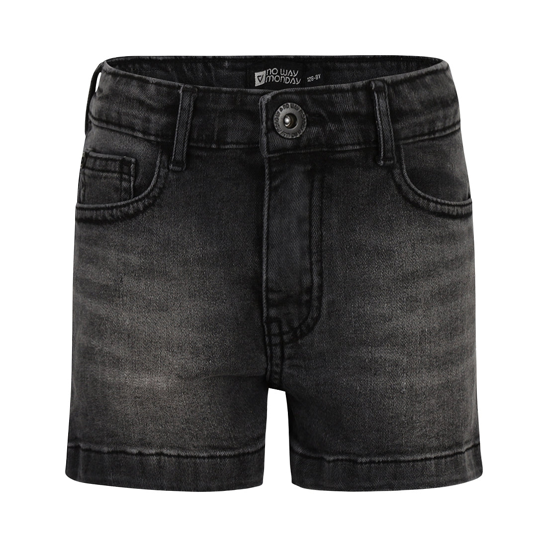 Meisjes Jeans shorts van No Way Monday in de kleur Dark grey jeans in maat 164.