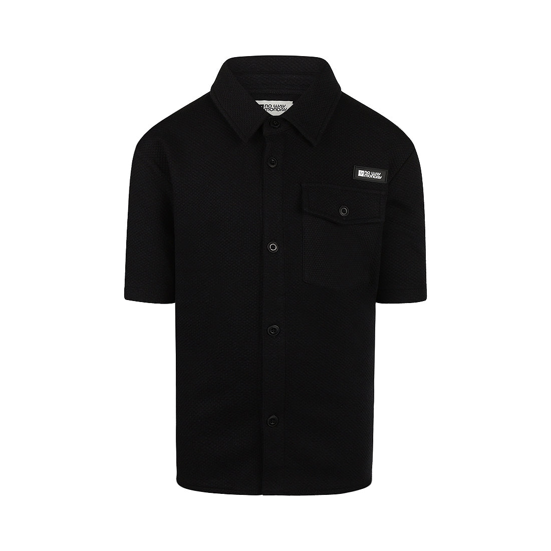Jongens Blouse ss van No Way Monday in de kleur Black in maat 164.