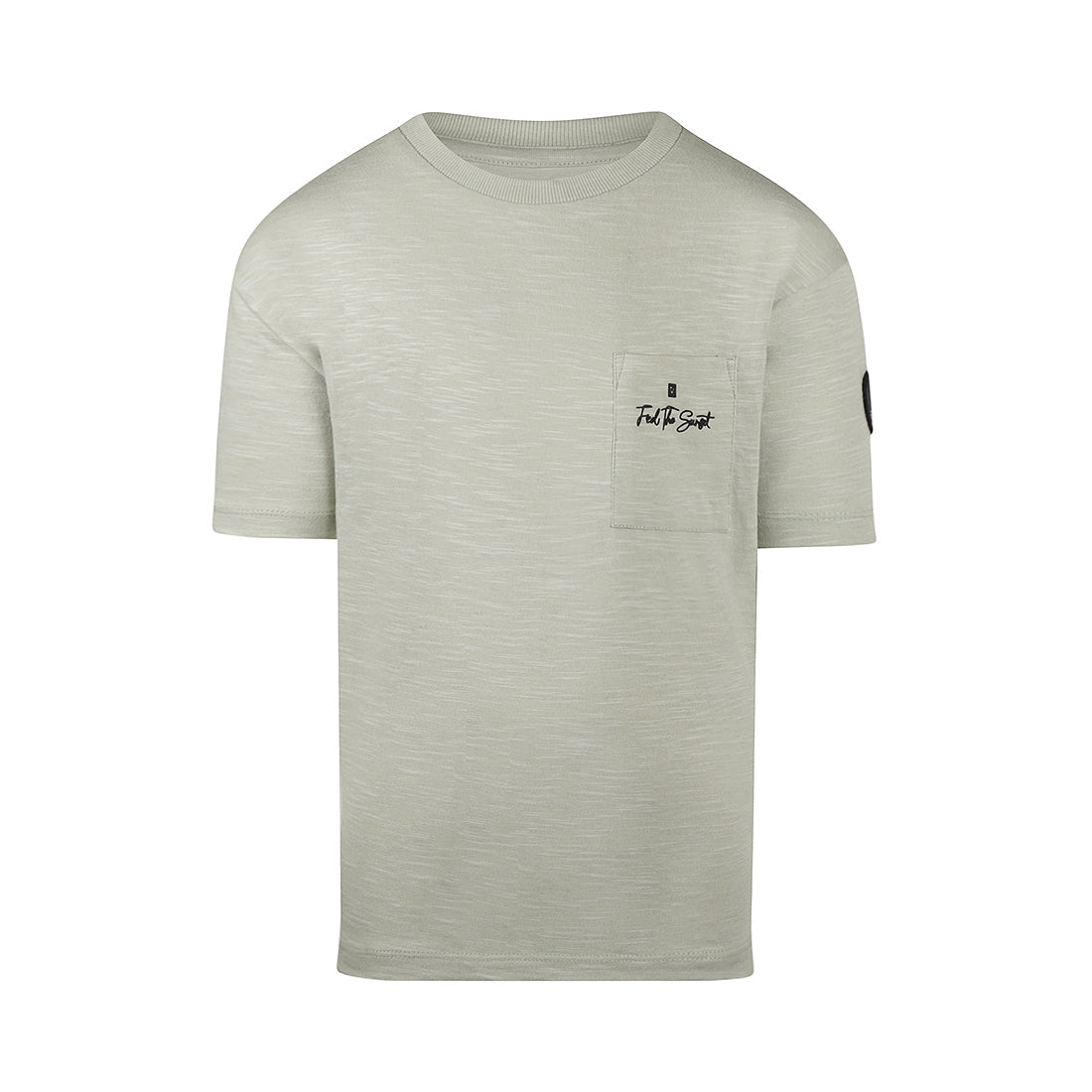 Jongens T-shirt ss loose fit dropped shoulder van in de kleur Light faded green in maat 164.