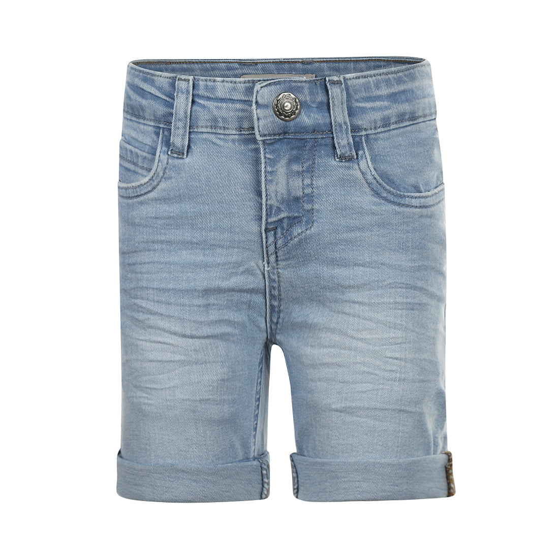 Jongens Jeans shorts loose fit van Koko Noko in de kleur Blue jeans in maat 128.