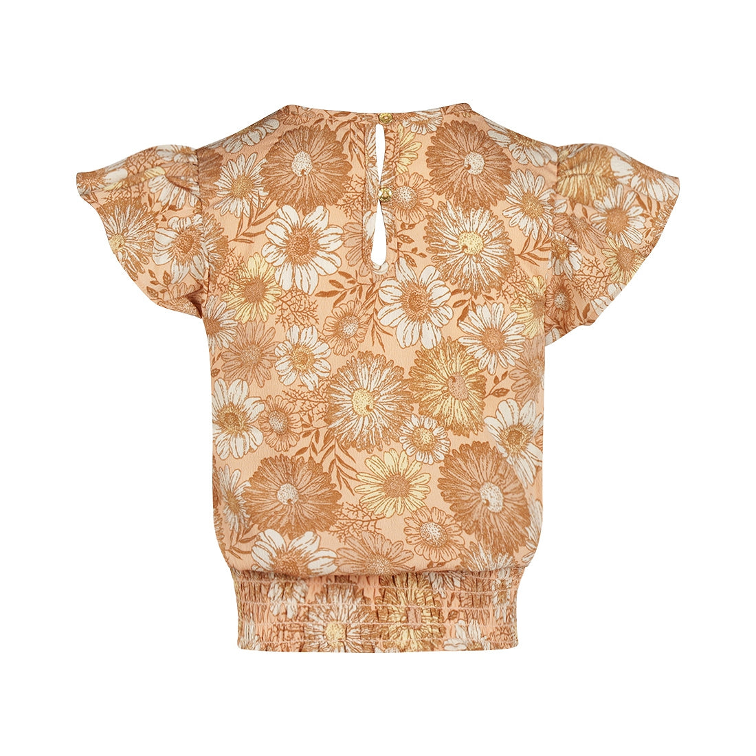 Meisjes Blouse ss van Koko Noko in de kleur Peach in maat 128.