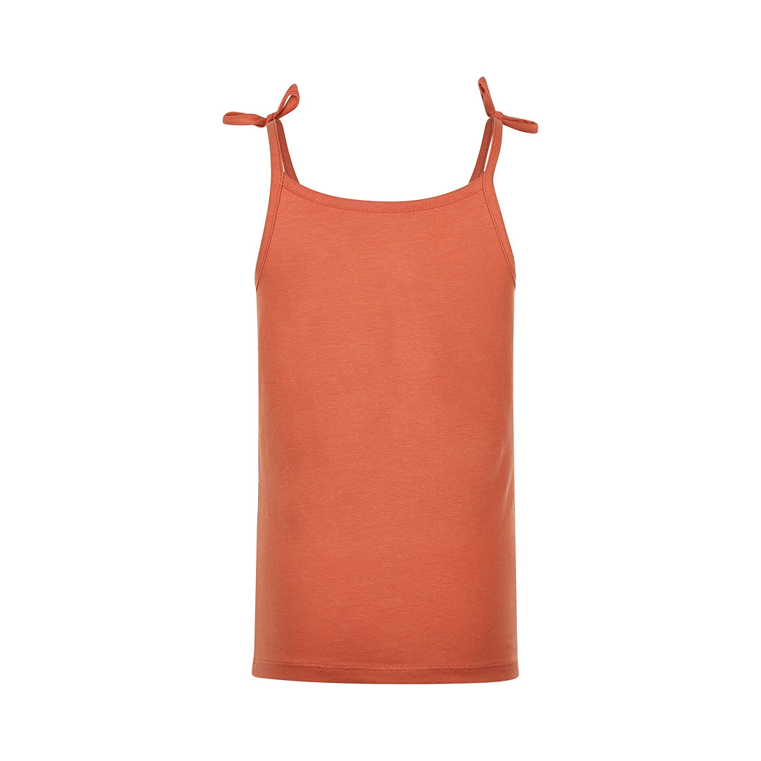 Meisjes Top with straps van Koko Noko in de kleur Rusty orange in maat 128.