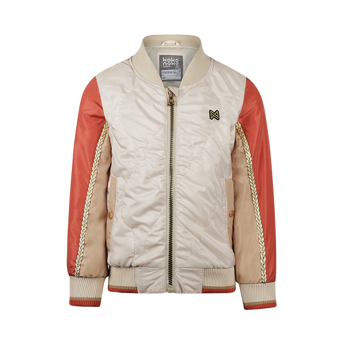 Meisjes Jacket water repellent van Koko Noko in de kleur Off white in maat 128.