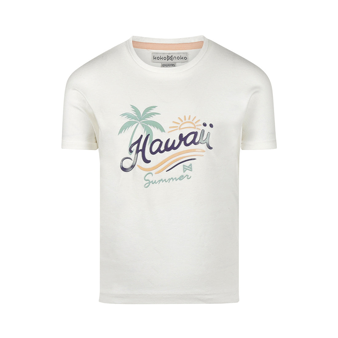 Meisjes T-shirt ss loose fit van Koko Noko in de kleur Off white in maat 128.