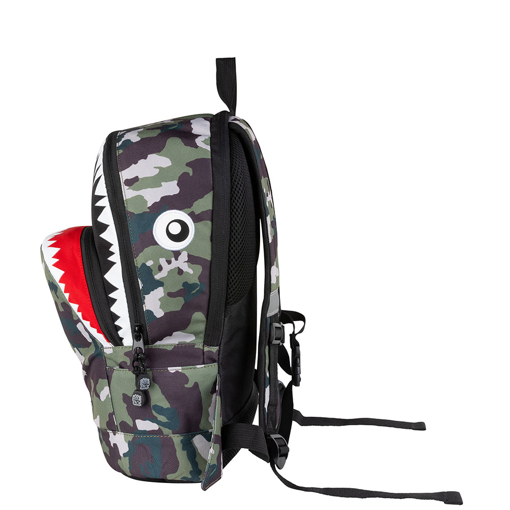 Pick & Pack Rugzak Boys - Shark Shape Backpack M - Camo