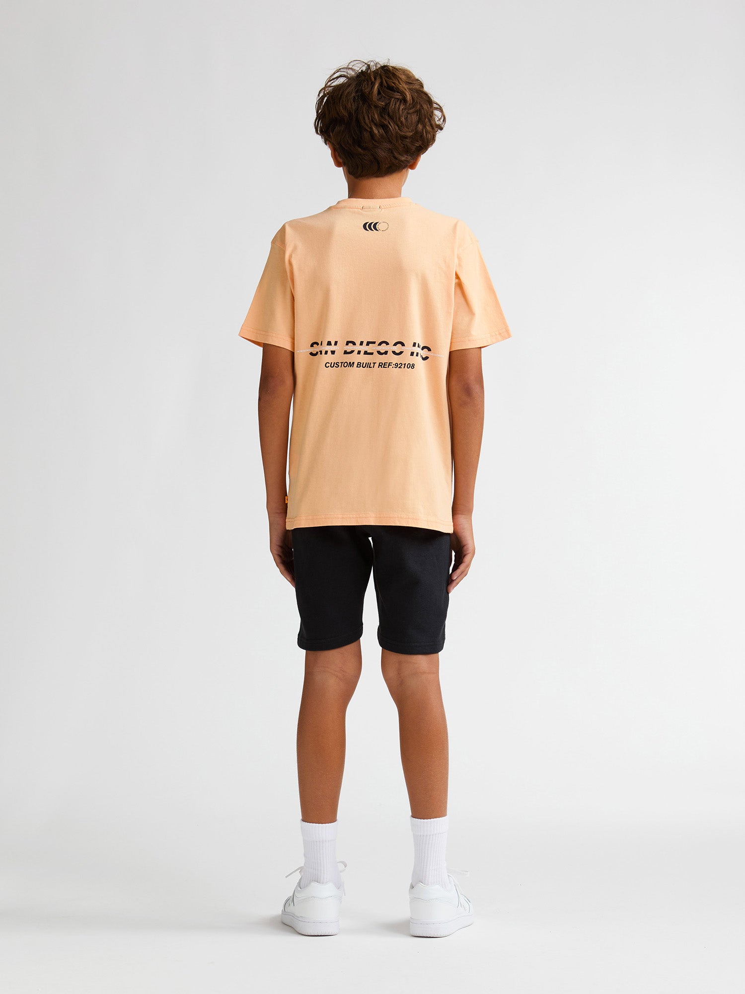 Jongens T-Shirt SS Classic Print van Petrol in de kleur Tropical Orange in maat 176.